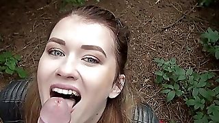 amateur,ball licking,blowjob,boobless,bukkake,cumshot,cute,doggystyle,forest,hd,money,nature,pov,reality,riding,straight,thong,
